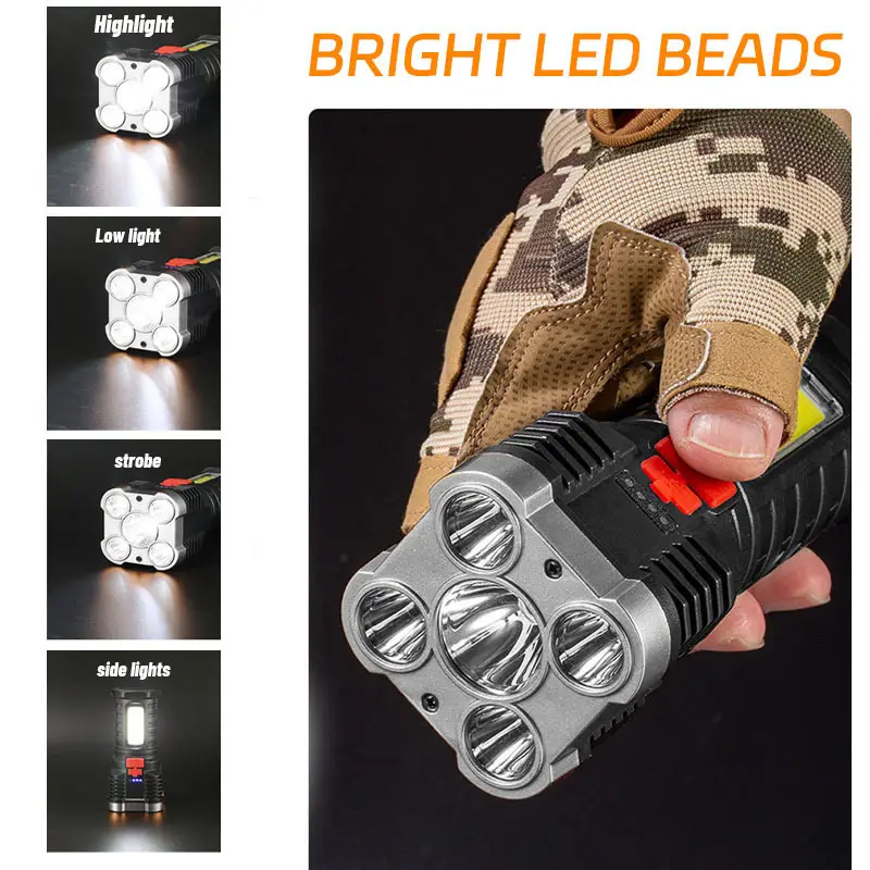 5 LED High Power Led Flashligh - Outdoor Spotlight ulasan dan harga