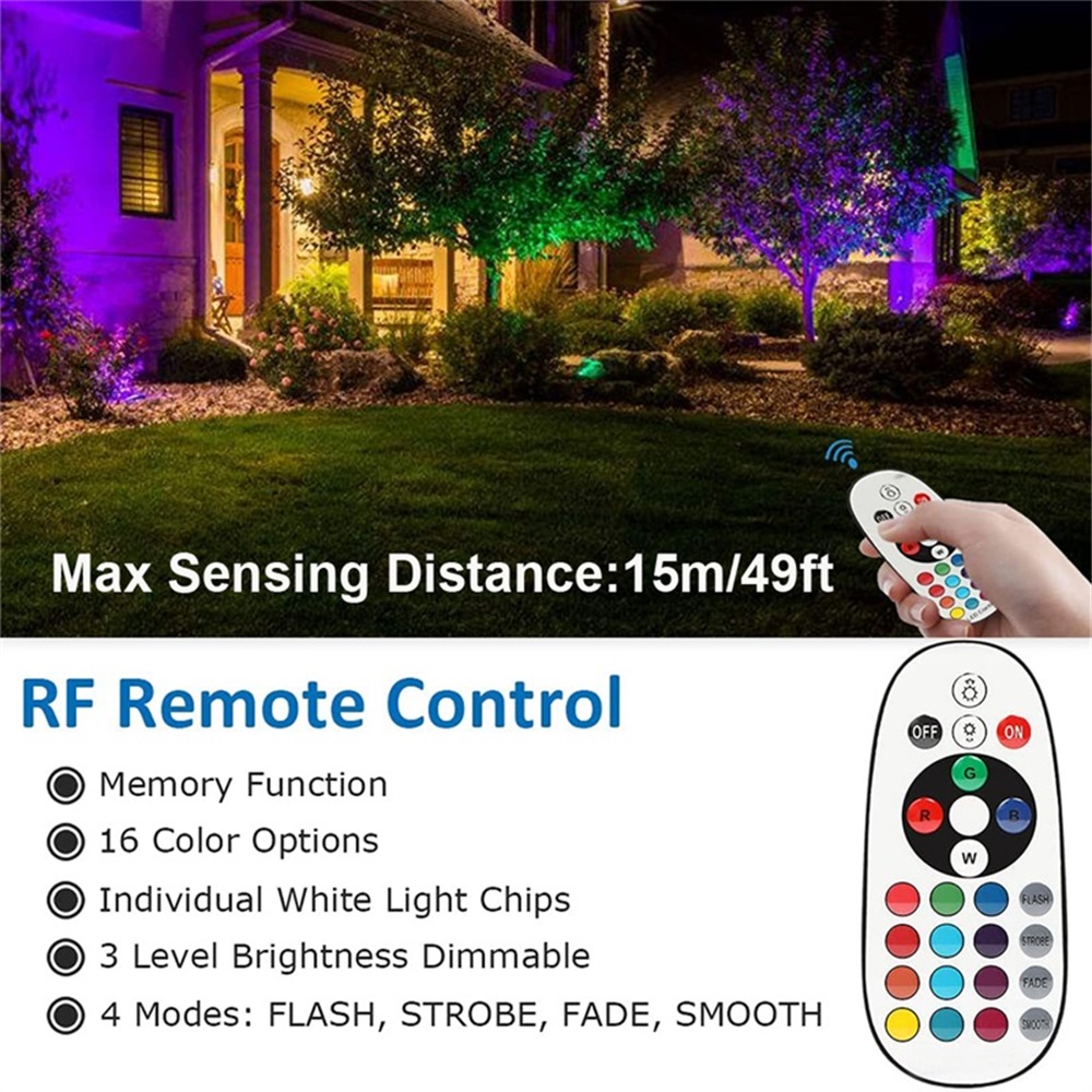 RGBW Landscape Lighting 10W wi - Outdoor Spotlight ulasan dan harga