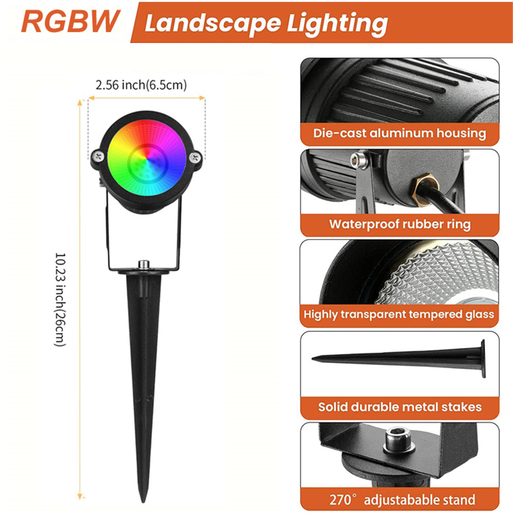 RGBW Landscape Lighting 10W wi - Outdoor Spotlight ulasan dan harga