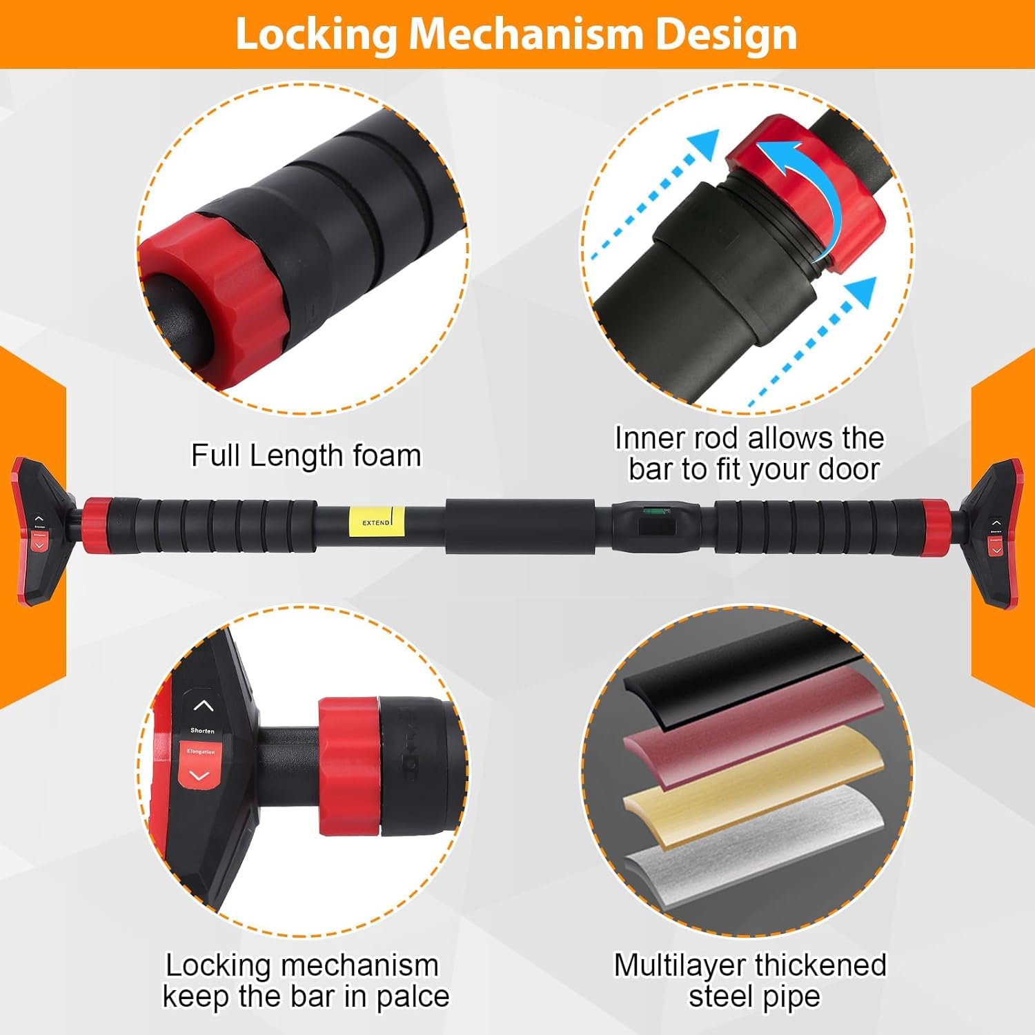 Pull-Up Bar,Chin Up Bar for Do - Gymnastic Bar Home ulasan dan harga