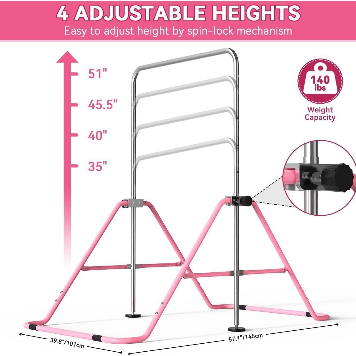 New Design Foldable Gym Fitnes - Gymnastic Bar Home ulasan dan harga