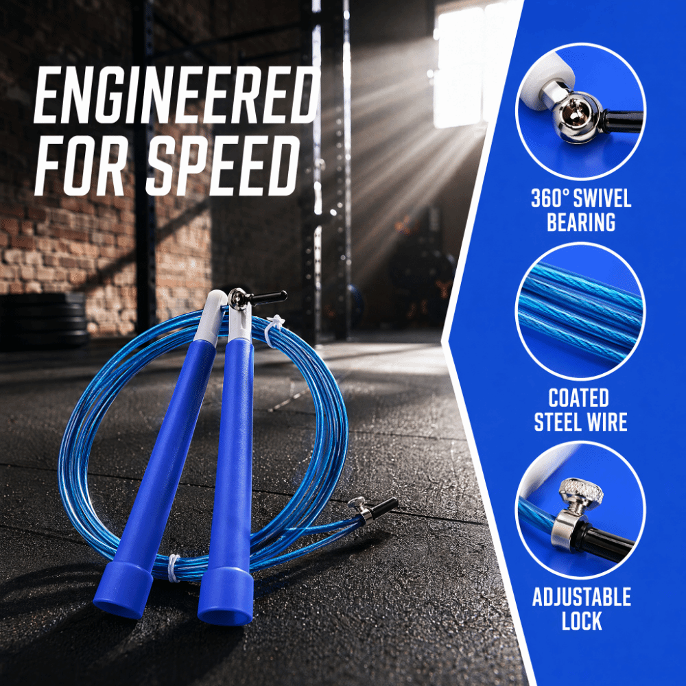 Durable Steel Wire Jump Rope T - Speed Skipping Rope ulasan dan harga