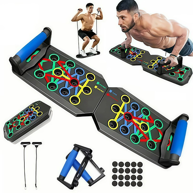 Foldable Push Up Board with Re - Gymnastic Bar Home ulasan dan harga